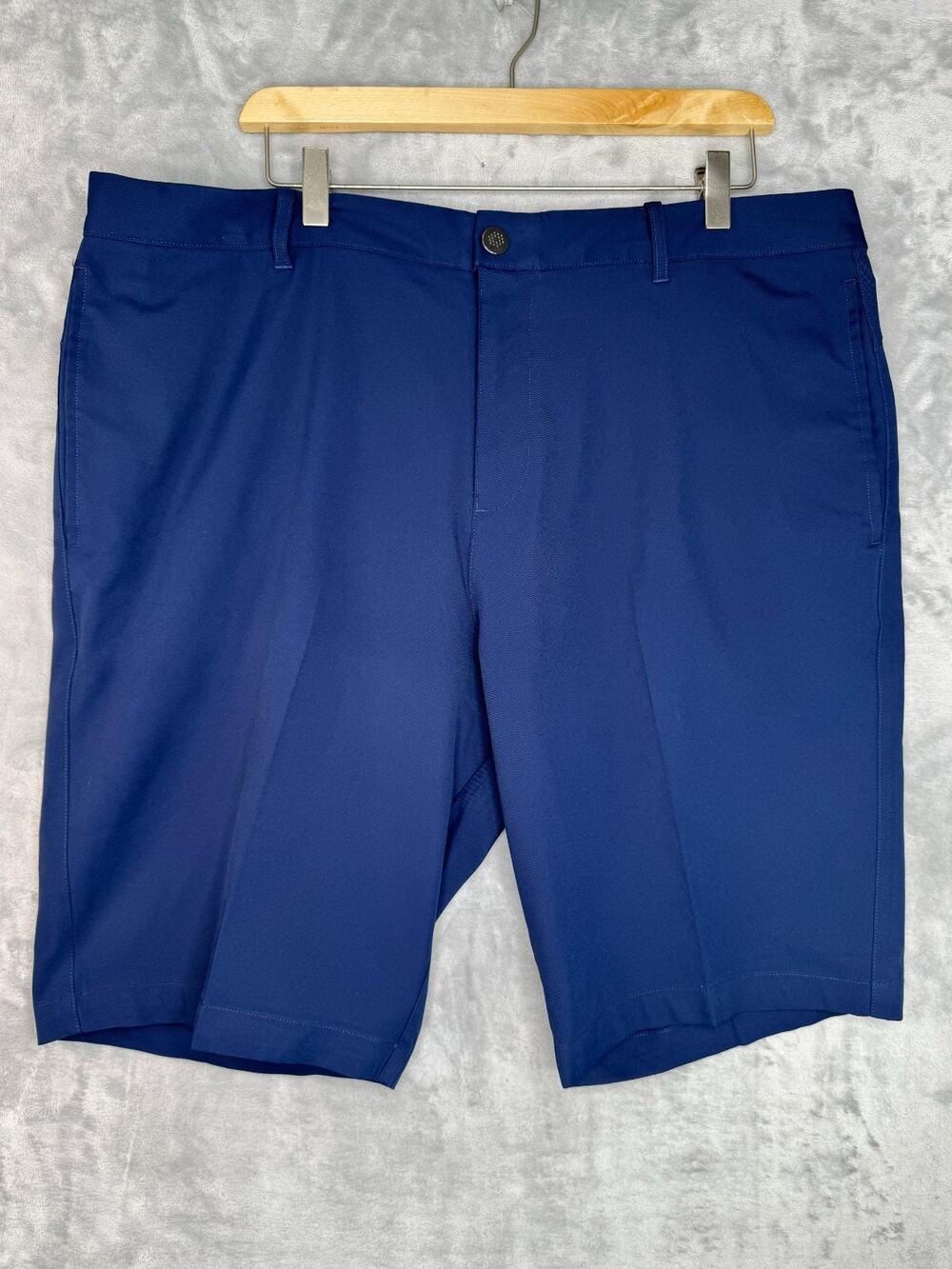 Puma Shorts Mens 38 Blue Athletic Chino Golf Pockets Stretch Flat Front 10.5"